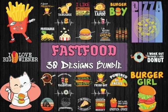 Download Fastfood Bundle SVG 30 Designs - Fastfood Collection